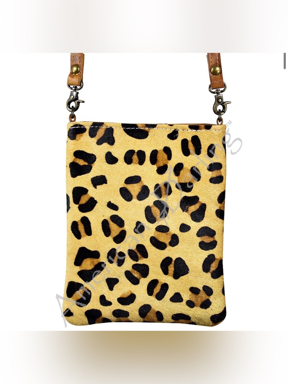 Western Bag Leopard Print Crossbody Bag - Brown/Black